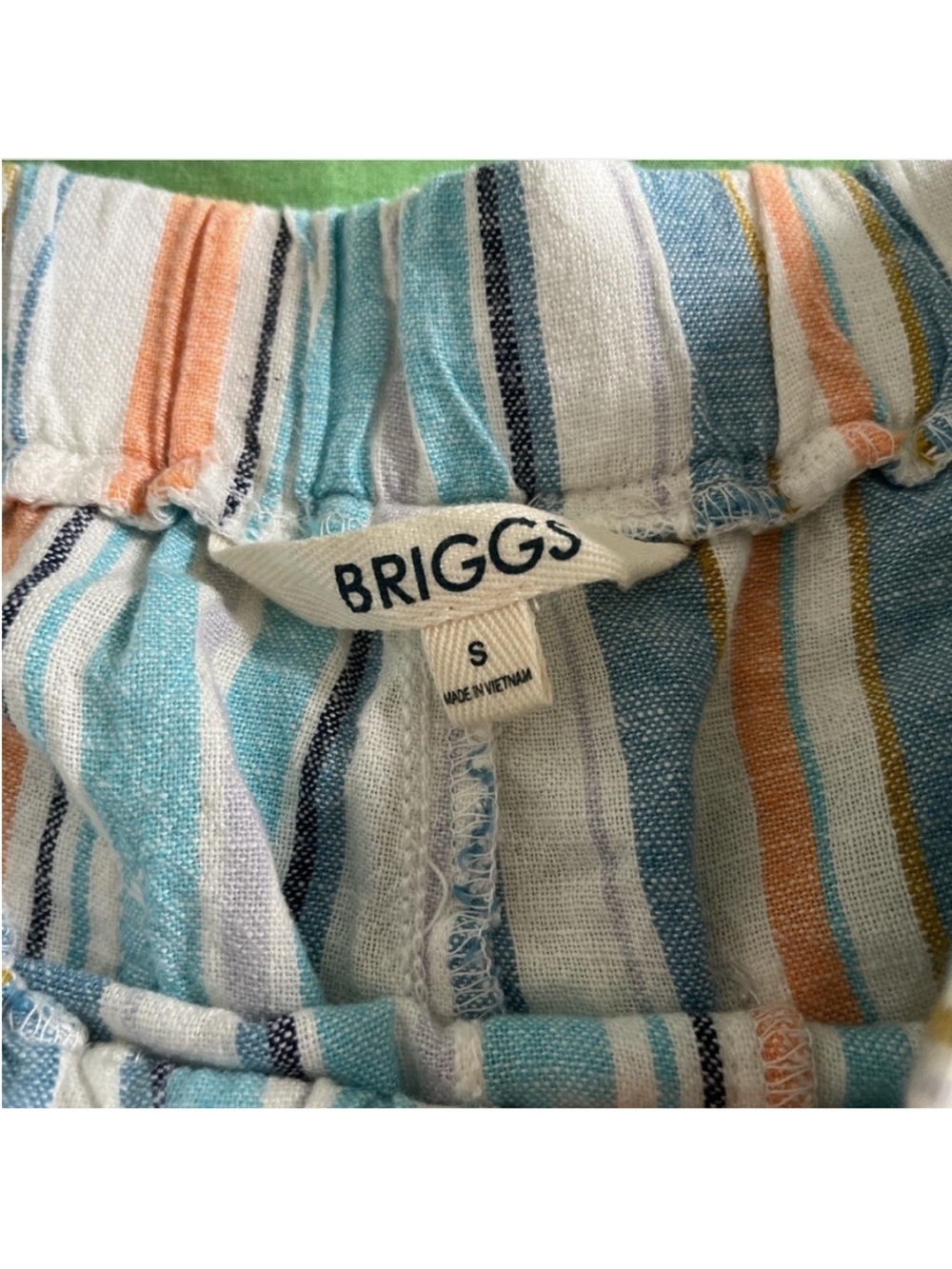 NWT BRIGGS linen short size S striped - Picture 3 of 4